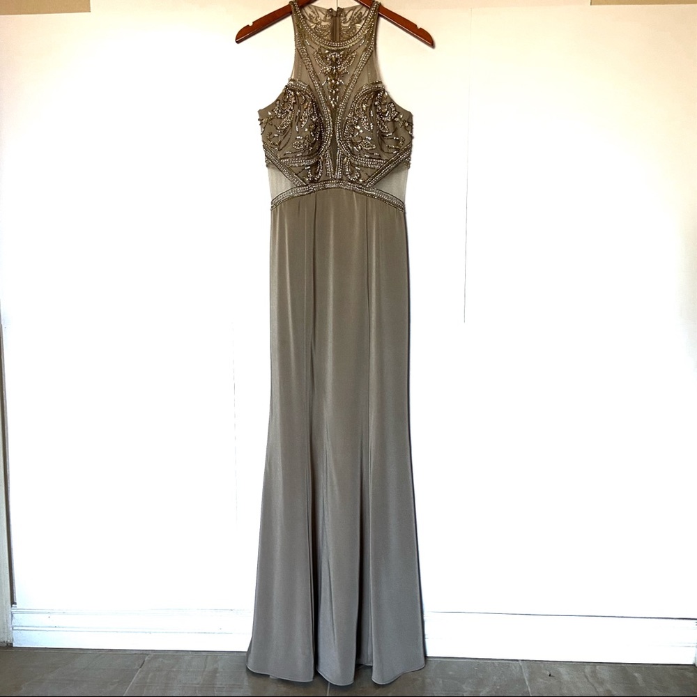 Cachet long dress size 4 Beige/Tan